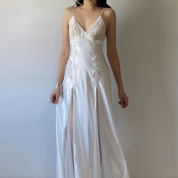 Vintage Victoria’s Secret Satin Floral Slip Dress - Picture 6 of 11